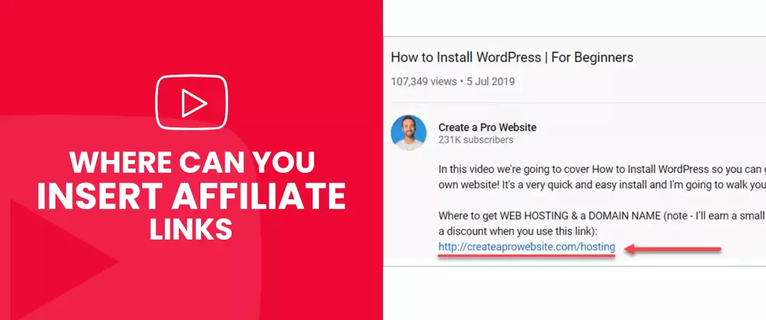 Where to insert affiliate links