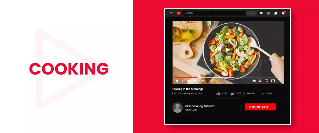 cooking YouTube video without showing face
