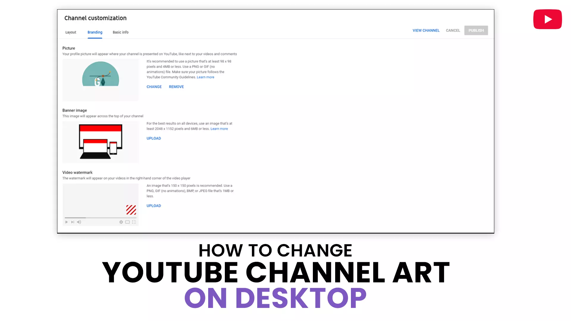 How to Change YouTube Channel Art on Desktop
