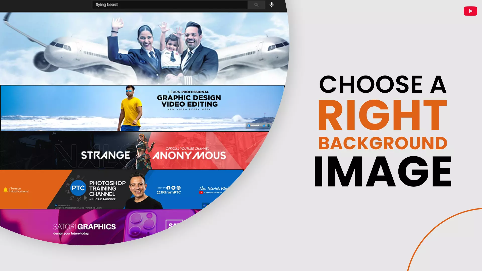 how to make YouTube channel art background image