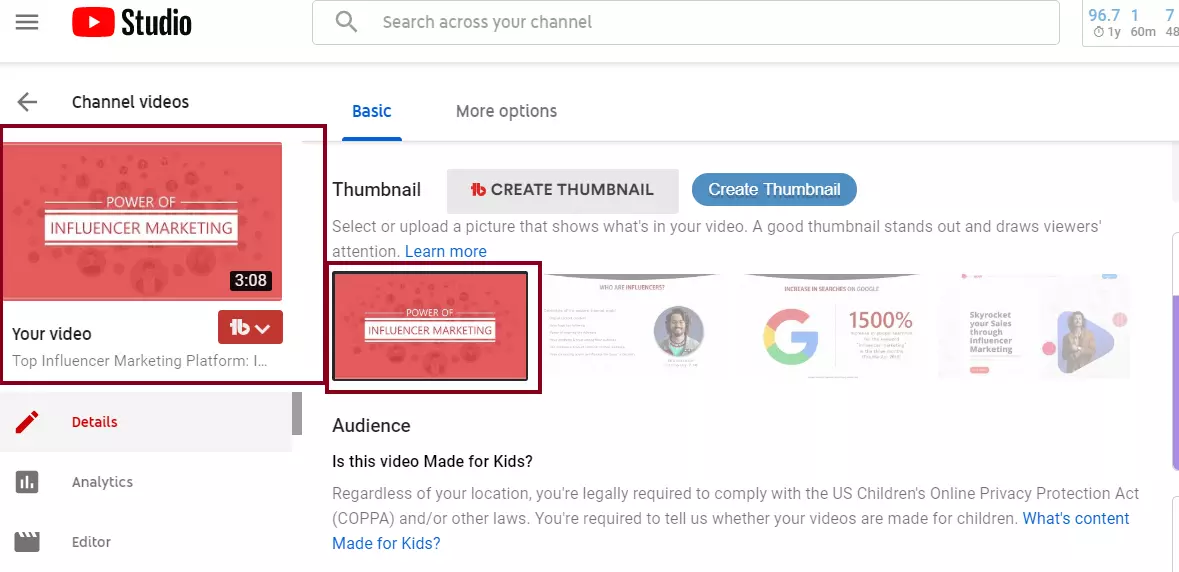 Youtube video Tags Optimization