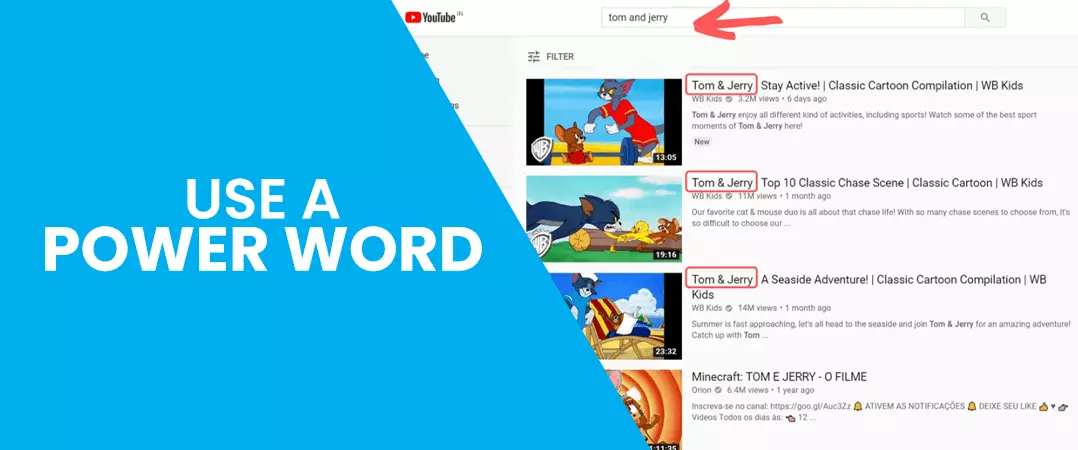 YouTube video power words