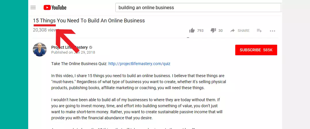 How to write YouTube video title