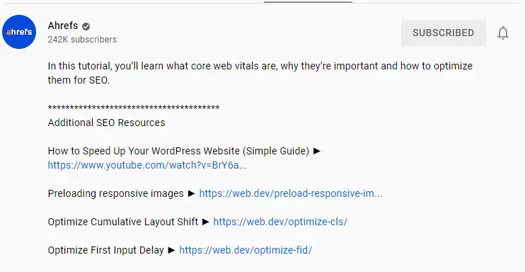 how to add links in YouTube video description