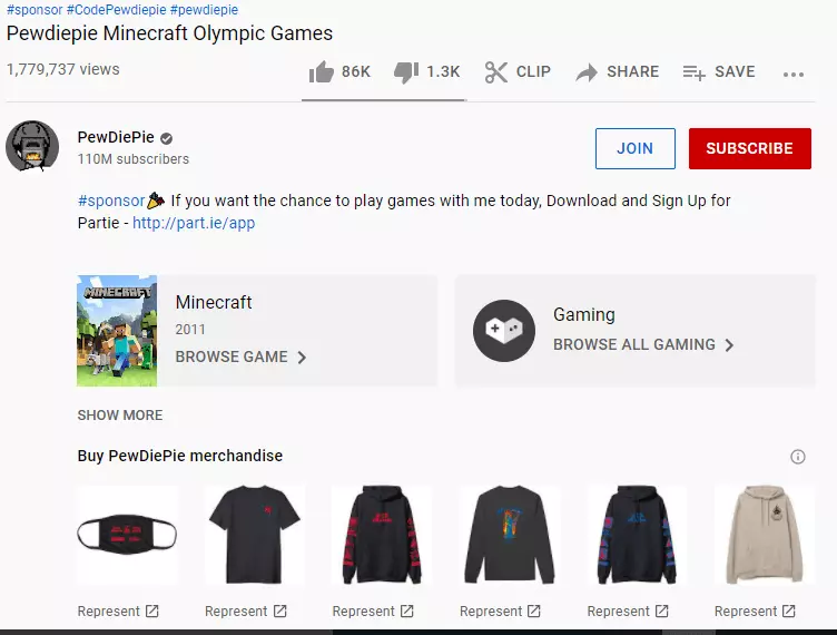 YouTube advertisement