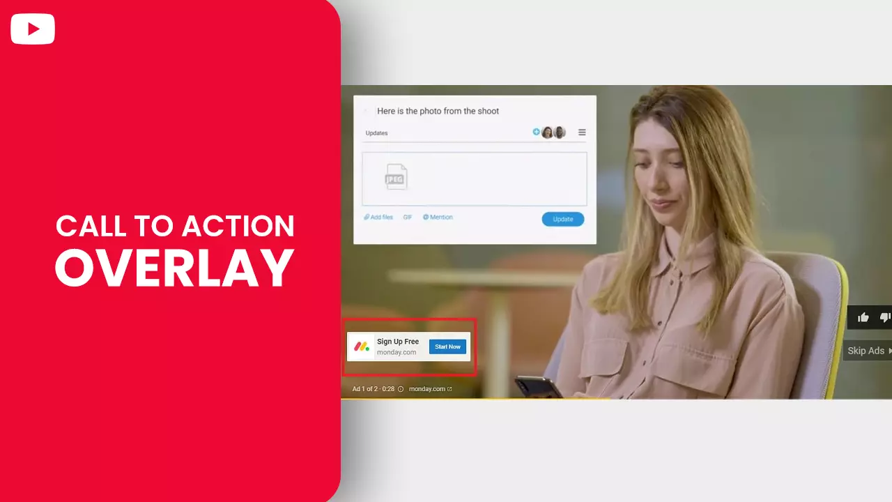 Call to action overlay