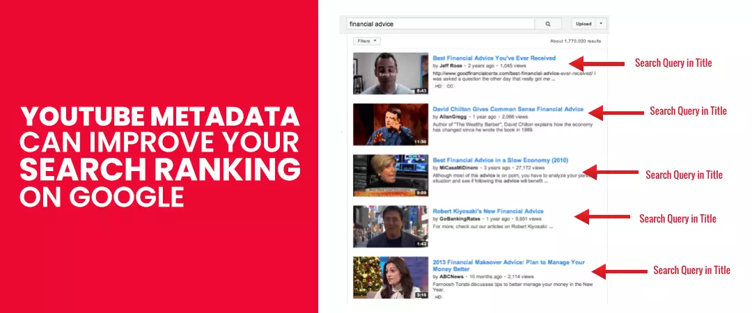 YouTube Metadata Can Improve Your Search Ranking on Google