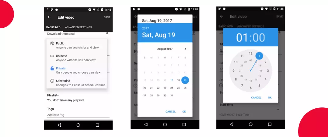 How to Schedule a YouTube Video on the Phone