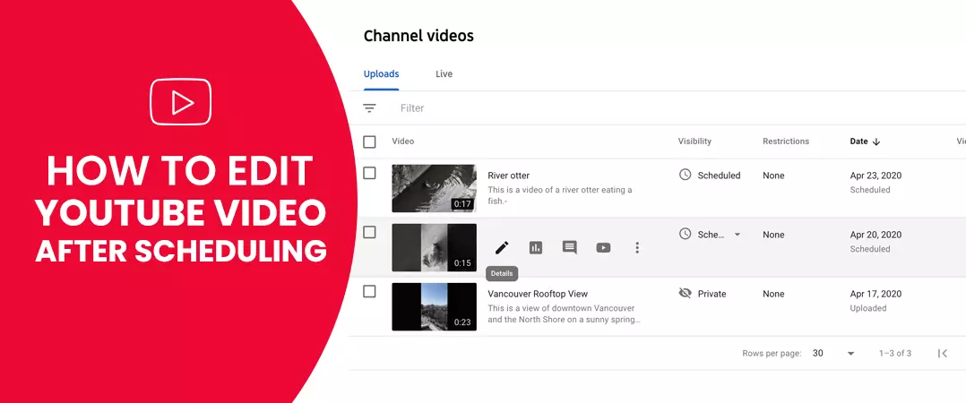 How to Schedule YouTube Video after editing
