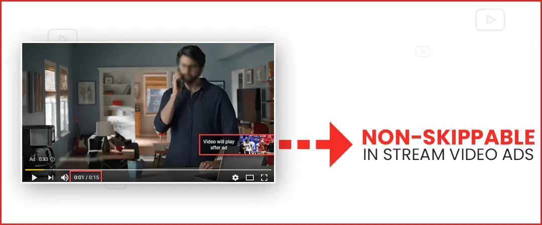 what is non-skippable in-stream ads