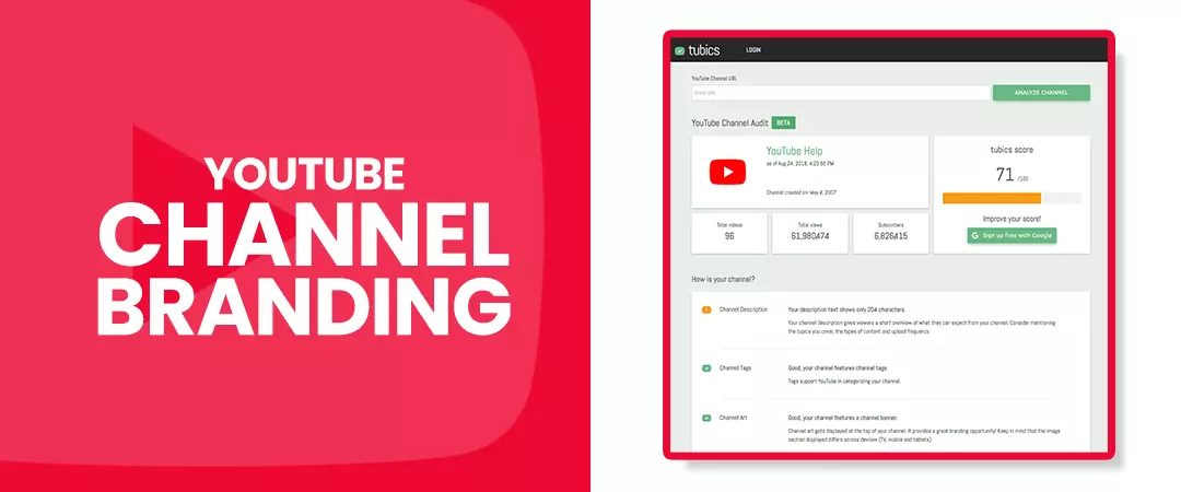 YouTube channel branding
