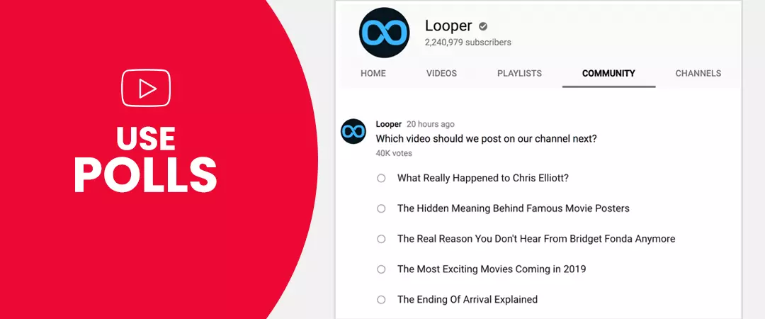 how to use YouTube community tab to conduct polls