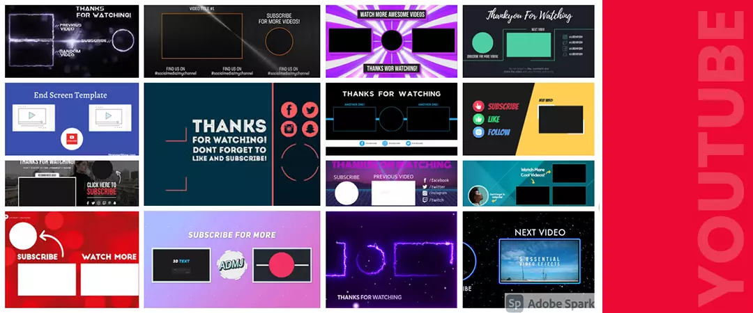 Best YouTube end screen templates