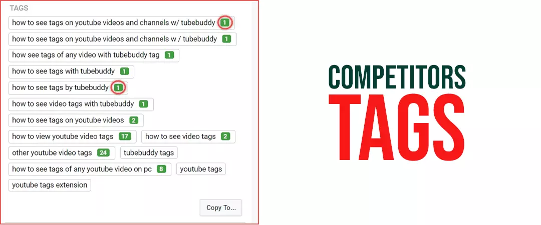 how to see competitors tag on YouTube