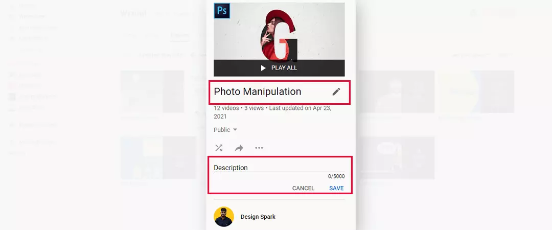 How to Write titles on youtube playlists