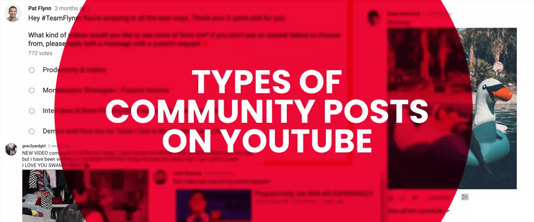 types of community posts on YouTube