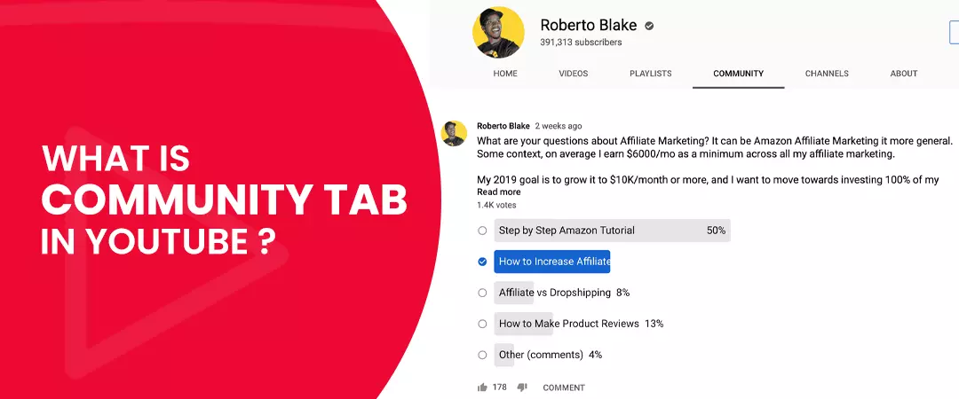 What is YouTube community tab